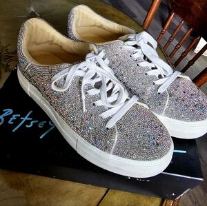 Betsey Johnson Rhinestone Sneakers